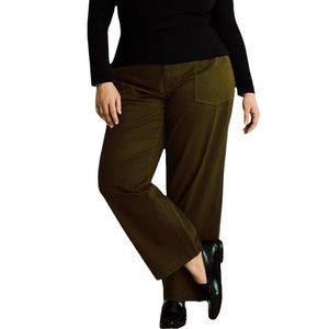 MADEWELL NWT The Perfect Vintage Wide-Leg Pant: Utility Edition Size 32 Spinach